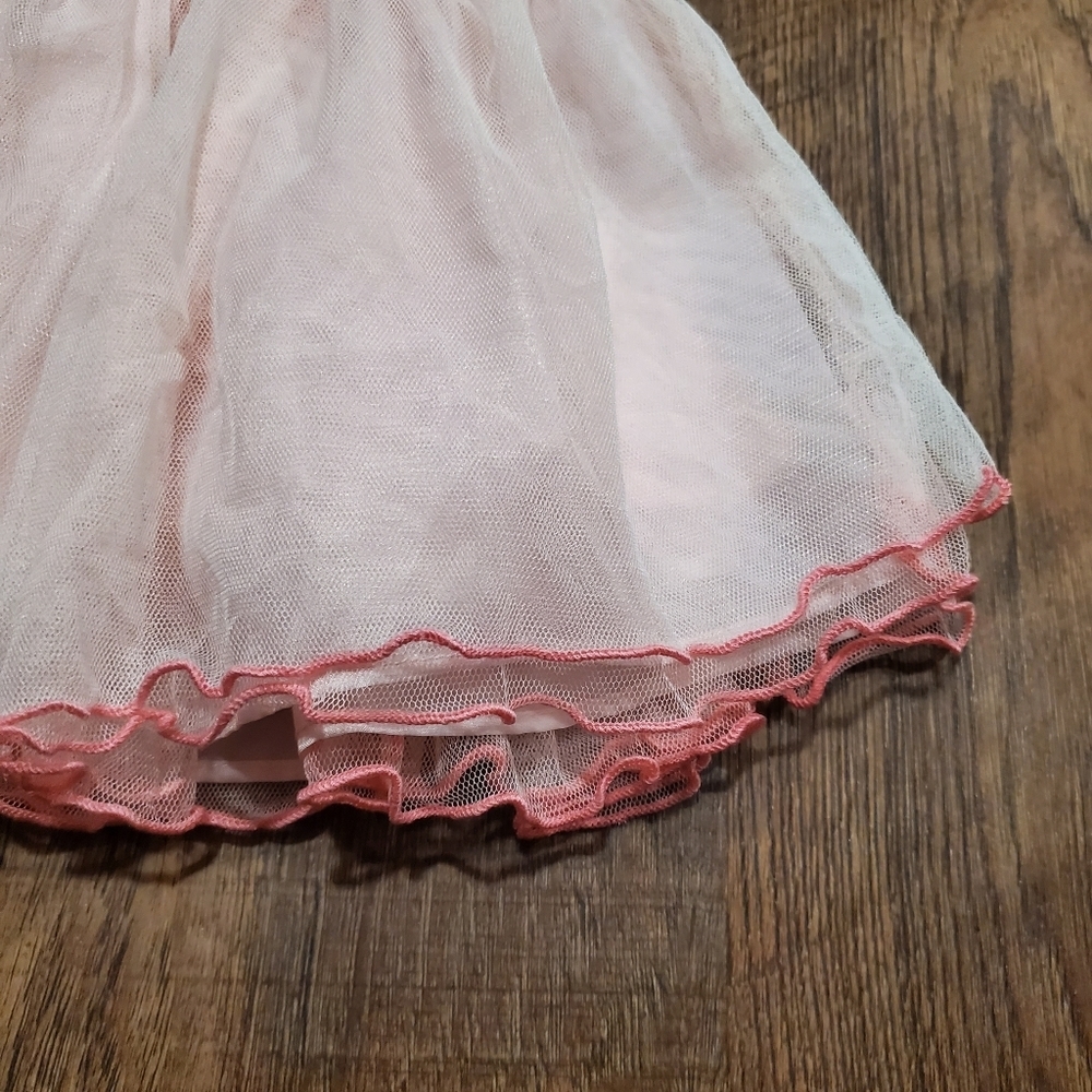 Bonnie Baby Girl Fancy Dress Pastel Pink Tulle Rainbow Floral Lace Rose Formal - Picture 3 of 9